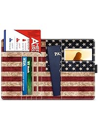 MoKo RFID Blocking Passport Holder, Multi-purpose Passport Cover, PU Leather Bifold Travel Wallet for Men & Women
