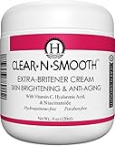 Moisturizing Skin Lightening, Whitening, Anti-Aging Cream with Hyaluronic Acid, Vitamin C, Niacinamide, and 5 strong organic skin lighteners, 4 oz (120ml)