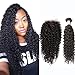 Beauty Forever Hair 8A Malaysian Jerry Curly Hair Weave 3 Bundles With Lace Closure 100% Unprocessed Human Virgin Remy Hair Deals Natural Color 16 18 20 with 14 inch Free Part Closure