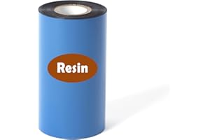 4.33" x 984' Premium Resin Ribbon, 110mm x 300m Black Full Resin Thermal Transfer Ribbon for Bar-Code Thermal Label Printers 