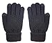 Women Fashion Hats and Winter Gloves Mittens Thick Knit Sport Cap Warm Hat Black