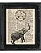 Fresh Prints of CT Dictionary Art Print - Peace Balloon and Elephant - Printed on Recycled Vintage Dictionary Paper - 8.5