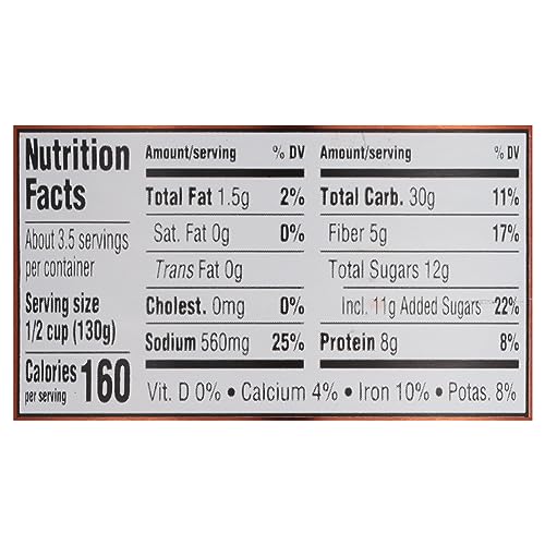 BUSH'S BEST 15.8 oz Zero Sugar Baked Beans, Source Of Plant Based