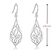 Sterling Silver Minimalist Design Of Blossom Dangle Drop Earrings For Sensitive Ears