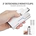 Money Clip, Slim Aluminium Credit Card Business Card Holder for Women Men- Up to 15 Cards/RFID Blocking