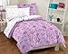 dream FACTORY Purple Princess Hearts And Crowns Girls Comforter Set, Multi, Full, 2D742102MU