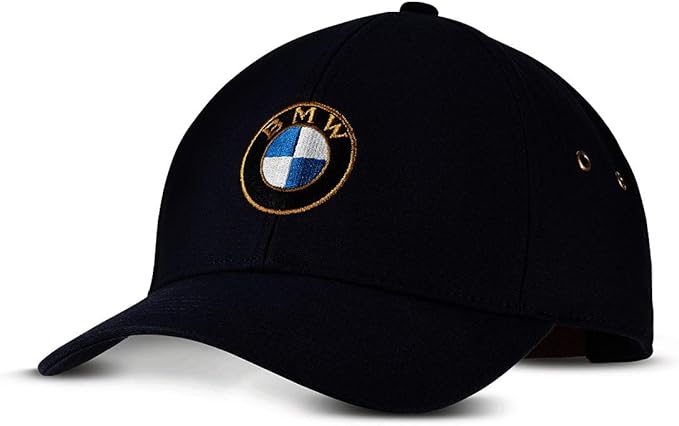 BMW Genuine Womens Ladies Classic Cap Hat 6 Panel Design Dark Blue ...