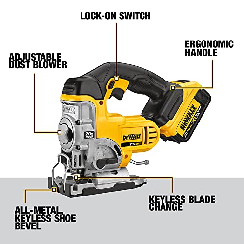 DEWALT 20V MAX Jig Saw, Cordless (DCS331M1) Pricepulse