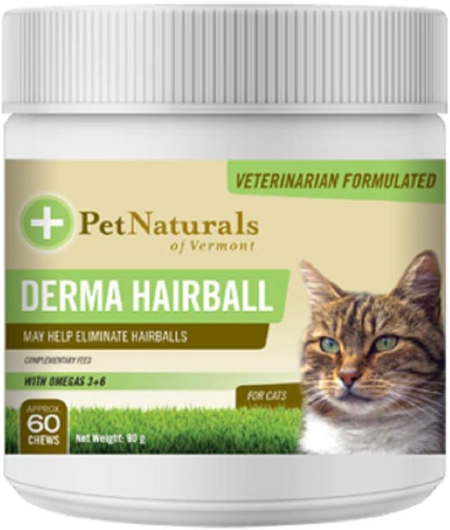 PetNaturals Vermont Hairball Supplement for Cats -60 Chews
