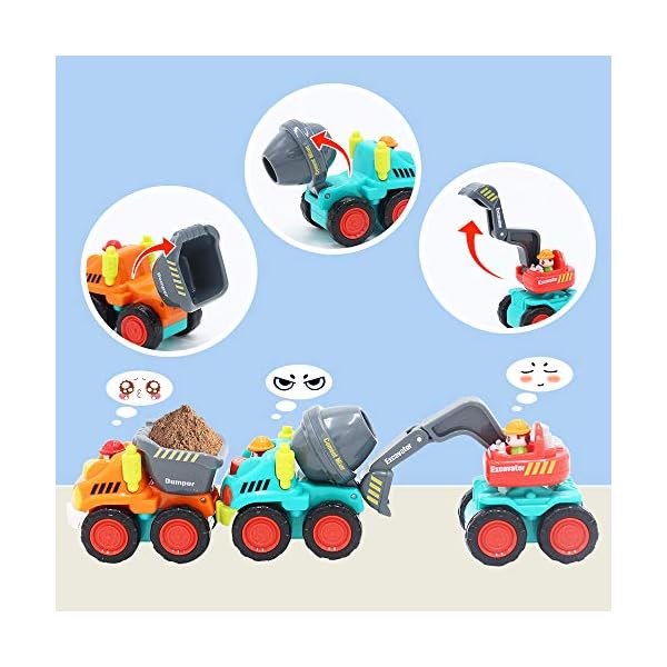 ANIKI TOYS Early Education 12 Month+ Monster Trucks Set Friction Power Vehicle, Pull Back Car, Free Wheel Push and Go…