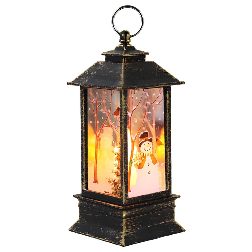 Irishom Christmas Lantern Light - Indoor Outdoor Christmas Decorations Hanging Lantern Xmas Tree Pendant Novel Props Light for Table Windowsill Party Home Porch Events Bar