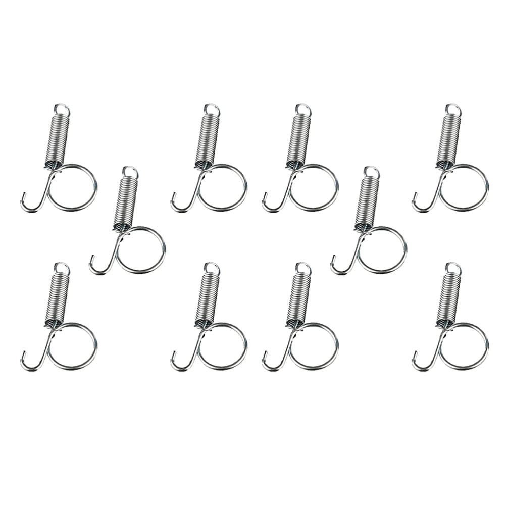 POPETPOP 10PCS Spring Hooks for Rabbit Cage Spring Cage Latch Door Hooks Wire Cage Clips Snap Hooks Spring Cage Latch Door Spring Hook for Fixing Rabbit Cat Dog Guinea Pig