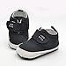 Weixinbuy Baby Boy's Canvas Soft Sole Sneaker High Shoe Black L
