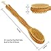 Scheam Bamboo Bath Brush for Back Scrubber with Long Handle and Scrubbing Exfoliating Gloves