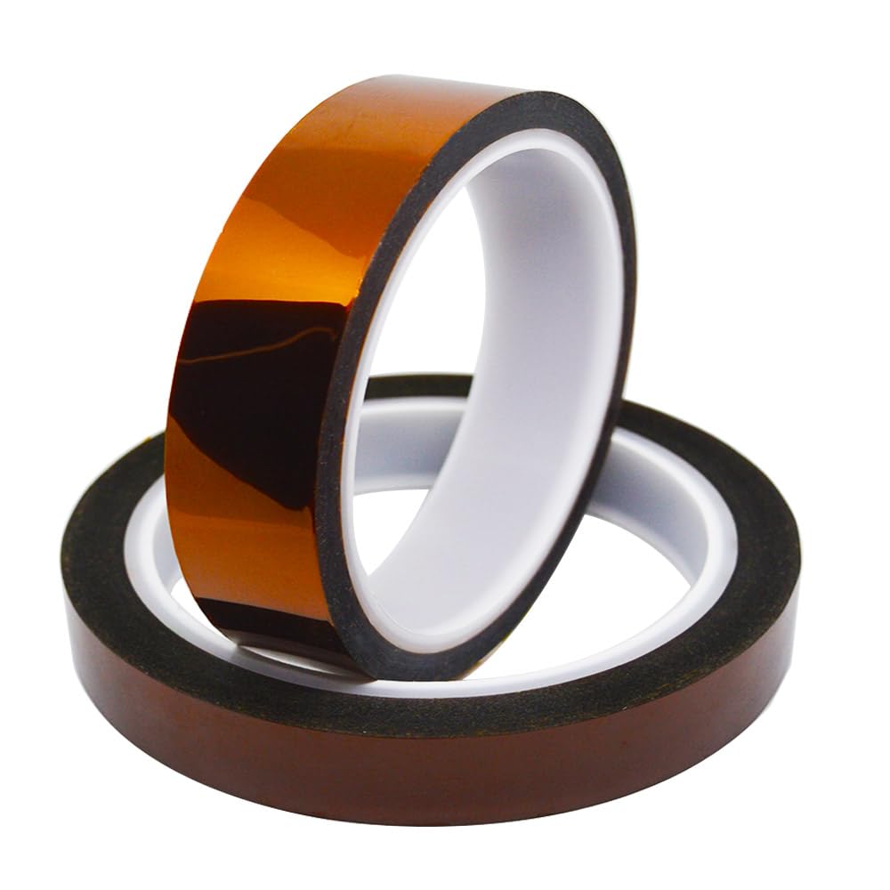 senvenelec (33 m × 25 mm × 2 rolls, 3D Printer Heat Resistant Tape Polyimide, Electronic Insulation Tape, Heat Resistant Masking Tape