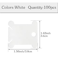 100 Pcs Plastic Floss Bobbin, Embroidery Floss