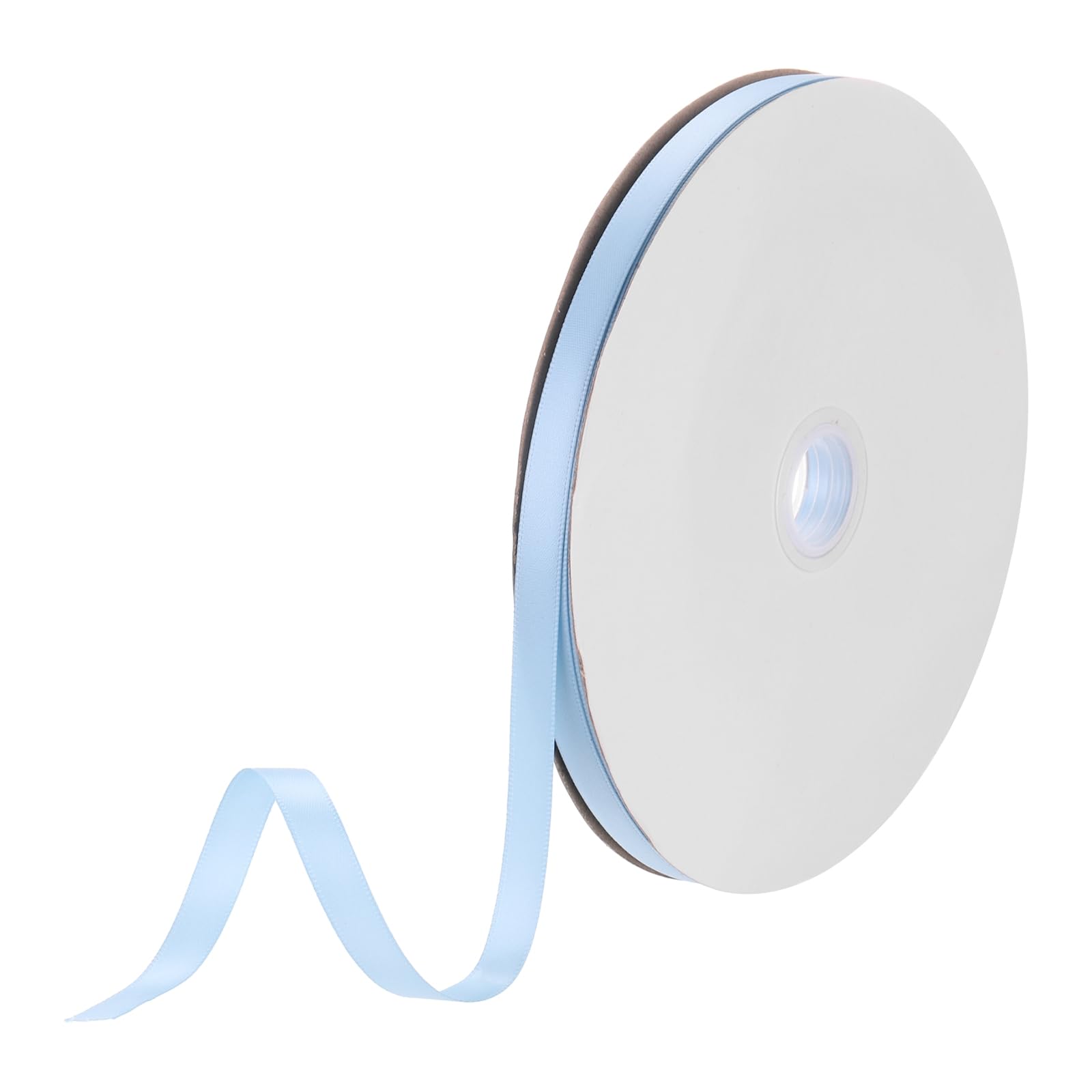 DMiotech 10mm Satin Ribbon 91m/300ft Thin Double Face Fabric Grosgrain Ribbon for Gift Wrapping Floral Hair Flower Bouquet, Light Blue