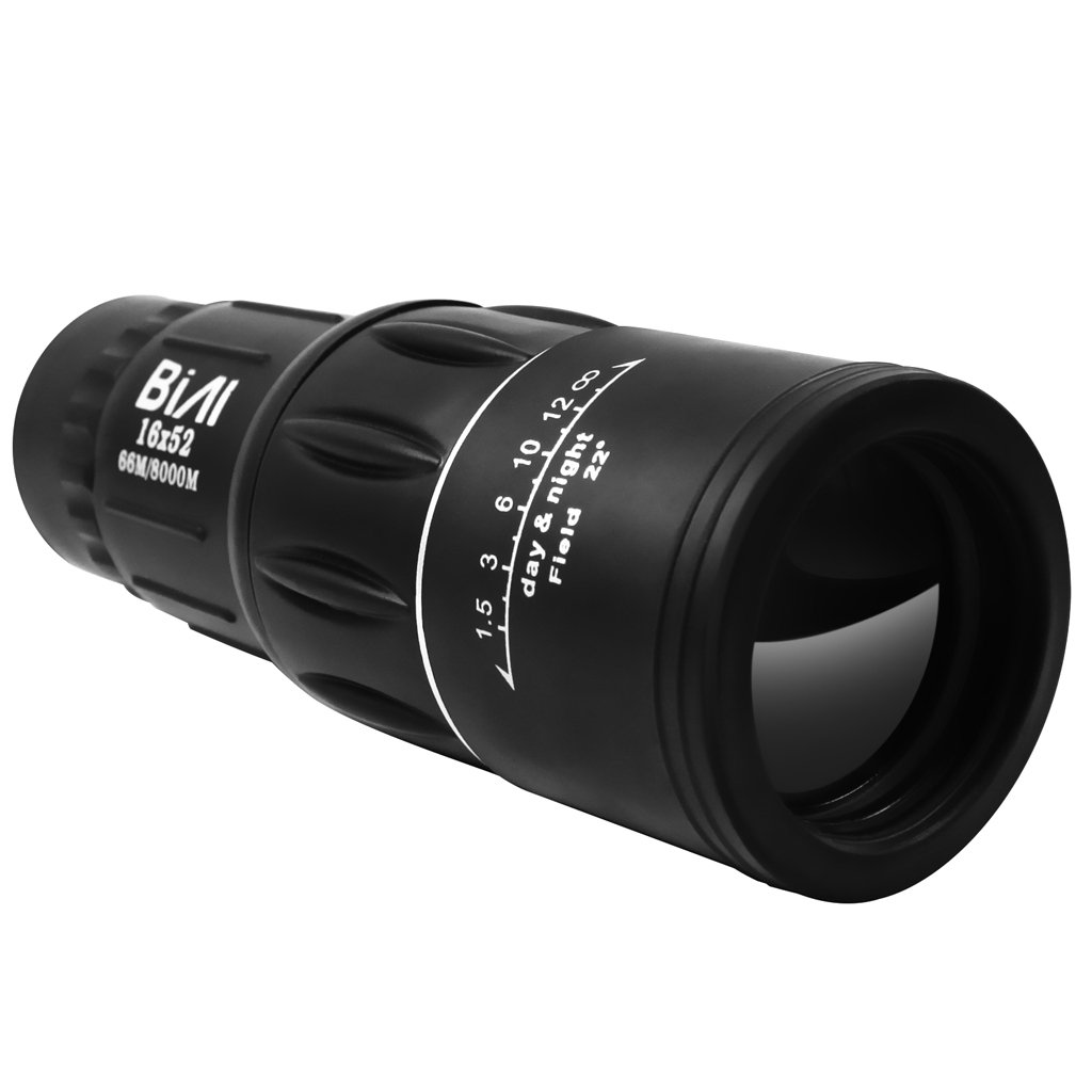 BIAL 16x52 Dual Focus Outdoor Monocular Telescope Optics Zoom Portable Scalable Telescopic Travel Golf Telescope 66m/ 8000m