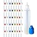 510 Central 30mL Unicorn Bottles LDPE Plastic Thin Tip (50 Pack, Multi Color Caps)