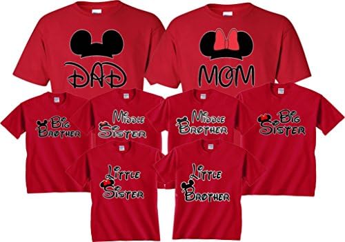Mickey DAD Minnie Mom Disney FAMILY Vacation Matching Tshirts