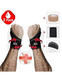 Maxjoy - Muñequera con muñequera, muñequera, muñequera, muñequera, soporte para las manos, túnel carpiano, para mujeres, hombres, alivio del dolor de lesiones deportivas, para manos derecha e izquierda, multicolor, Negro, S