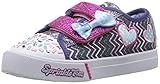 Skechers Kids Girls' Skippers-Polkadot Doodles Sneaker, Denim/Multi, 12 M US Little Kid