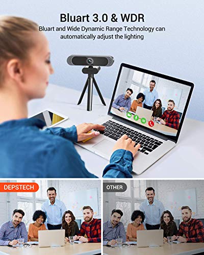 Webcam with Microphone, DEPSTECH 4K Webcam Sony Sensor Autofocus Web Camera with Privacy Cover and Tripod, 8MP USB… - Image 3