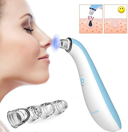 Electric Blackhead Remover Pore Cleaner Comedo Acne Extractor Tool Facial Skin Care Pore Vacuum Cleanser USB Rechargeable Blackhead Suction Remover Exfoliating Machine