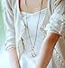 Rigant Gold Plated Heart Cut & Teardrop Swarovski Elements Crystal Bow Tie Cat Animal Pendant Long Chain Necklace