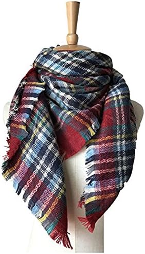 Sacing Tartan Scarf Blanket Kids Wrap Shawl Stylish Plaid Scarves for Girls Boys (Purplish(6#))