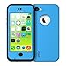 iPhone 5c Case, iThrough Underwater, Dust Proof, Snow Proof, Shockproof Case with Touched Screen Protector, Heavy Duty Protective Carrying Cover Case With a 3.5mm AUX Cable for iPhone 5c (Blue)