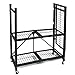 Origami R4 3 Tier Storage Shelf on Wheels, Collapsible/Foldable Steel Shelving Holds up to 750 pounds, Heavy Duty Garage Storage & Organization, Closet Organizer, Utility Shelf (Pewter, R4)