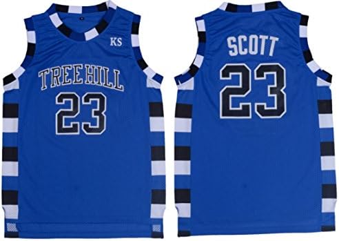 Nathan Scott Basketball Jersey #23 One Tree Hill Ravens Basketball Jersey Blue Throwback Sleeveless Breathable Stitched