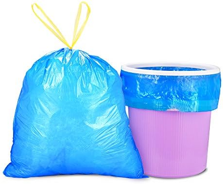 SlowTech Odor Block Small Trash Bags Fresh Clean Thicken Garbage Bags for Bathroom Kitchen Office Waste Bin/ Wastebasket, 4 Gallon 90 Count (Blue)