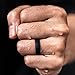 ThunderFit Unisex Silicone Wedding Rings, Rubber Engagement Bands 6mm Wide 1.65mm Thick - 1/2/3/4/5/6/7 Variety Multipack (Pack B - Size 7.5-8 (18.20mm))