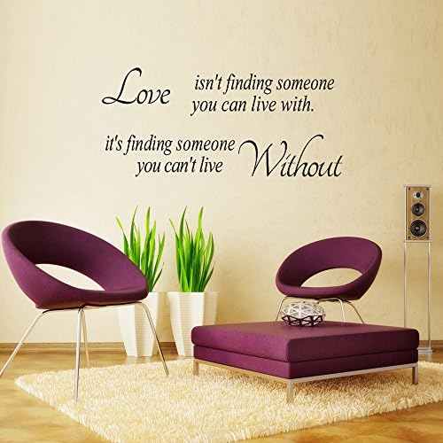 Magic Candle Love Without Quote Wall Stickers - Love Isn't Finding Someone You Can Live With, Its' Finding Someone You Cannot Live Without - Art Mural Decal Sticker Decor