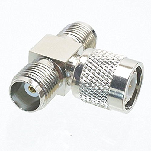 2QTY TNC Male Adapter to 2 TNC Female Jack T-Type Splitter ships from USA
