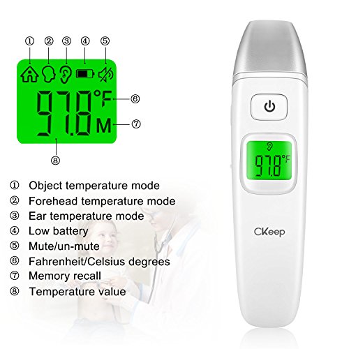 CKeep Digital Medical Thermometer Ear and Forehead for Baby and Toddler &Adults for Fever with FDA and CE approved - Thumbnail 3