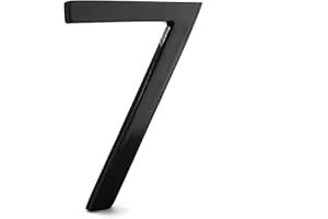 Montague Metal Products MHN-12-F-BK1-9 12" Black Aluminum Floating or Flat Modern 0-9-9 House Numbers