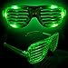 12 Pack LED Light Up Glasses - Assorted Flashing Lights (Slotted Shades)