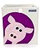 Foldable Cube Storage Bin Box for Nursery or Kids Toys (Pig)