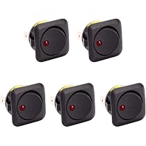Interrupteurs à Bascule Voiture - Lot De 3, 12V 25A - LED Bleu/Rouge/Vert - Commutateur ON/OFF