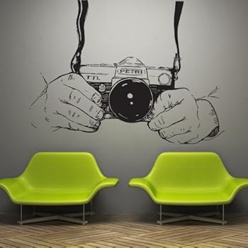 Amazon.com: Retro Camera (Large) Wall Saying Vinyl