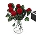 QTMY 2 pcs Rose Shape Ring Jewelry Packaging Display Boxes Simulation Wedding Anniversary for Girlfriend Wife Romantic Marriage Proposal