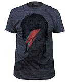 David Bowie Aladdin Sane Mens Navy Heather T-shirt XL
