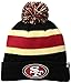 '47 NFL San Francisco 49ers Breakaway Cuff Knit Beanie, One Size, Black
