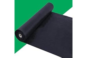 Kdgarden Premium 5oz Pro Weed Barrier Landscape Fabric Ground Cover Heavy Duty Commercial Anti-Weed Gardening Mat, 6ft x 300ft, Black