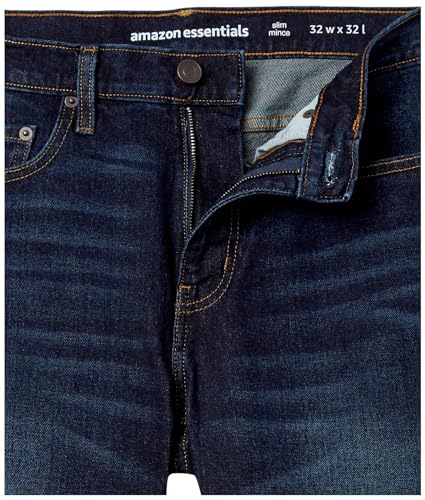 Amazon Essentials Herren Slim-Fit-Jeans - Auslauffarben, Indigo Waschung, 32W / 30L 6