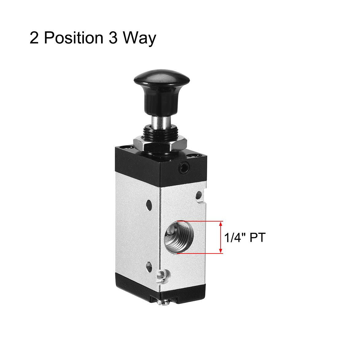 uxcell 2 Position 3 Way Pneumatic 3/8 PT,Manual Hand Pull Push Solenoid