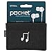 UT Wire Pocket Snap & Store Earphone Case Pouch, Black primary